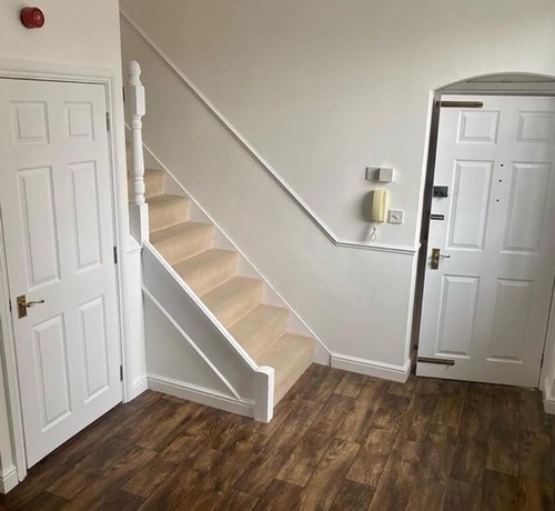 painted hallway